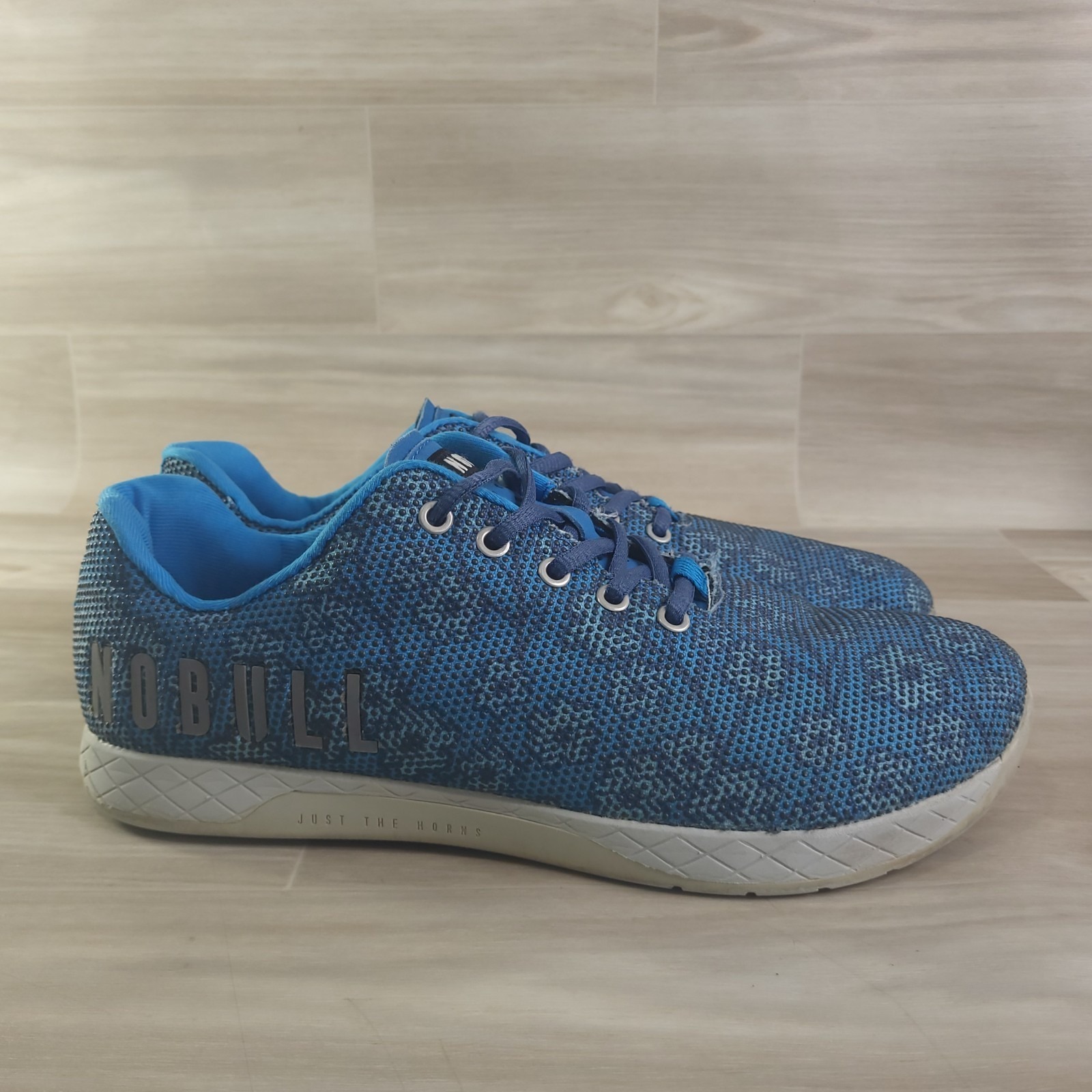 Nobull Trainer Shoes Mens Size 12 Blue Argyle Mesh Crossfit Sneakers